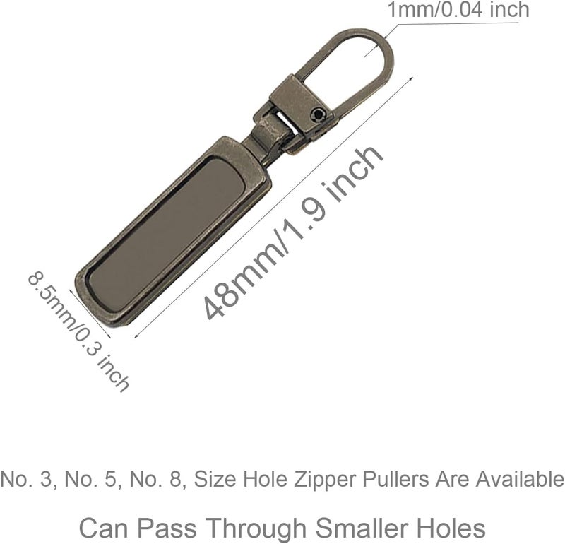 Mizeer Zipper Pull Replacement for Small Holes Zipper, Detachable Zipper Tab Repair for Clothing Jackets Boots - Image 4